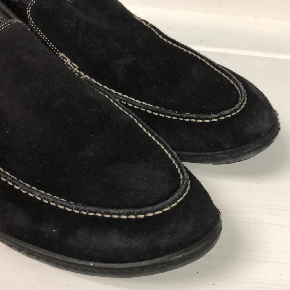 Donald J Pliner CENTER 120 Italian black Suede SlipOn Dress Casual Loafer size 9